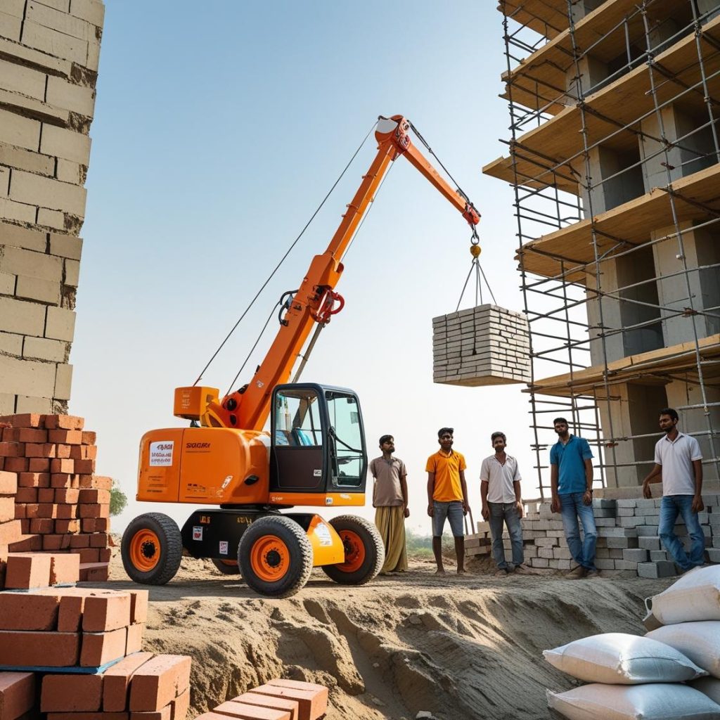 A Day on Site: How Cranes Reduce Labor Strain by 40%